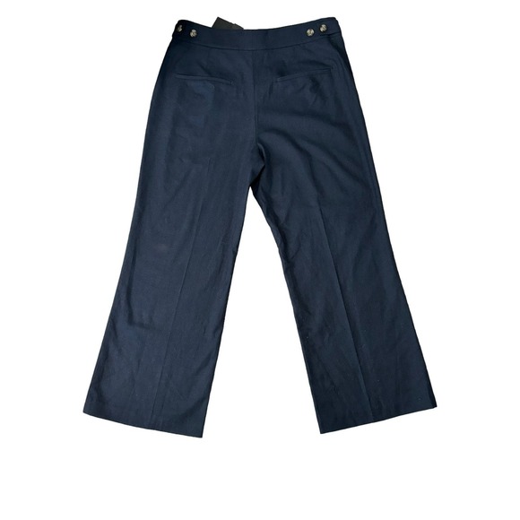 Club Monaco NWT Women's Textured Bootcut Crop Pants High Rise Office Western 12 - Picture 2 of 8